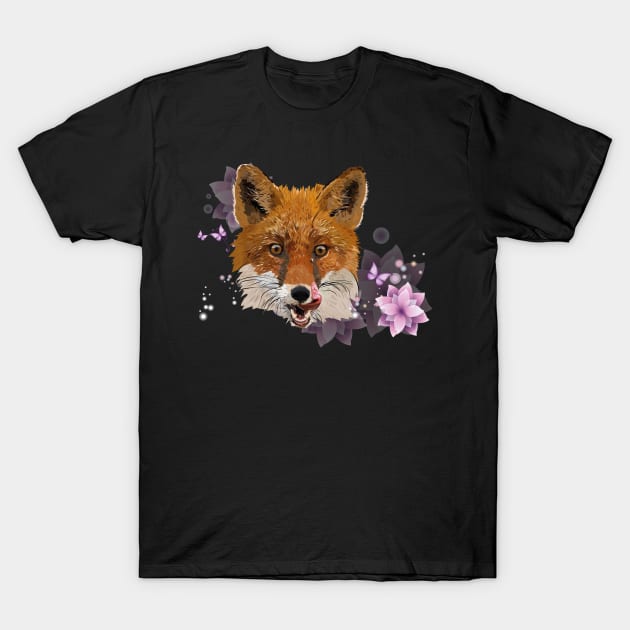 Red fox T-Shirt by obscurite